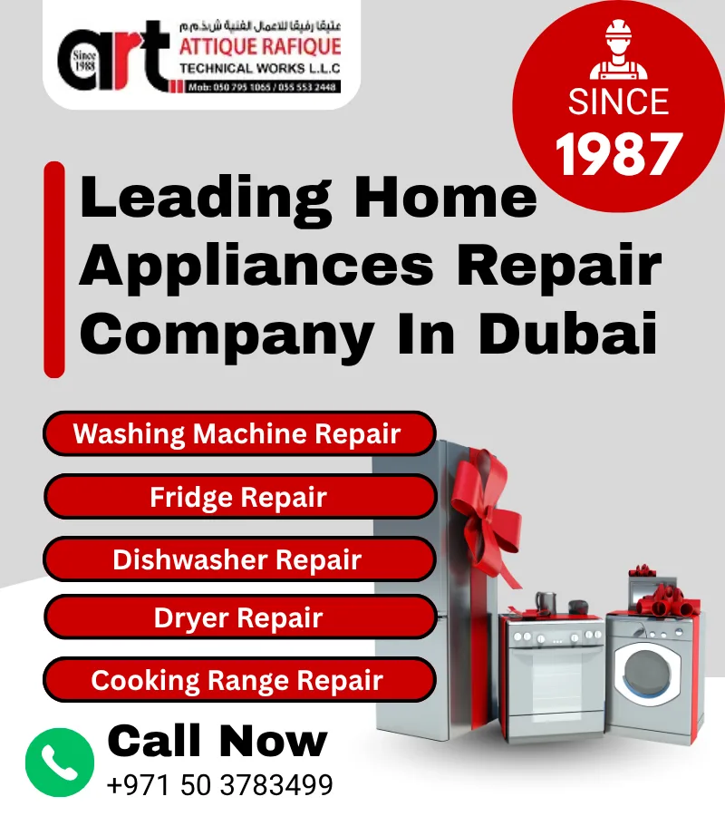 ART Works LLC certified technician repairing home appliance in Dubai